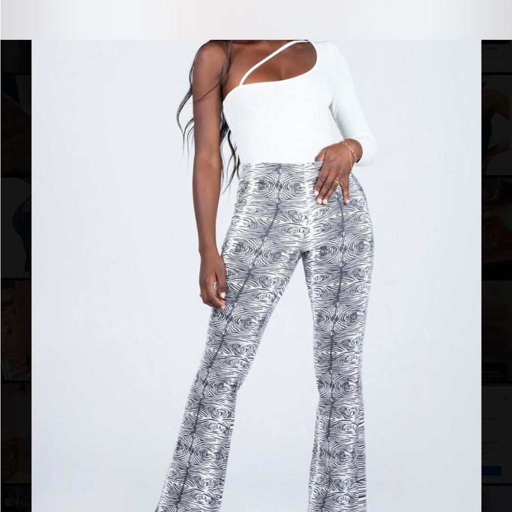 Princess polly bandit relaxed flare zebra print boho pants